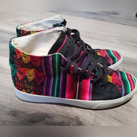 inkkas Aztec storm high top canvas sneakers unisex - Picture 3 of 6